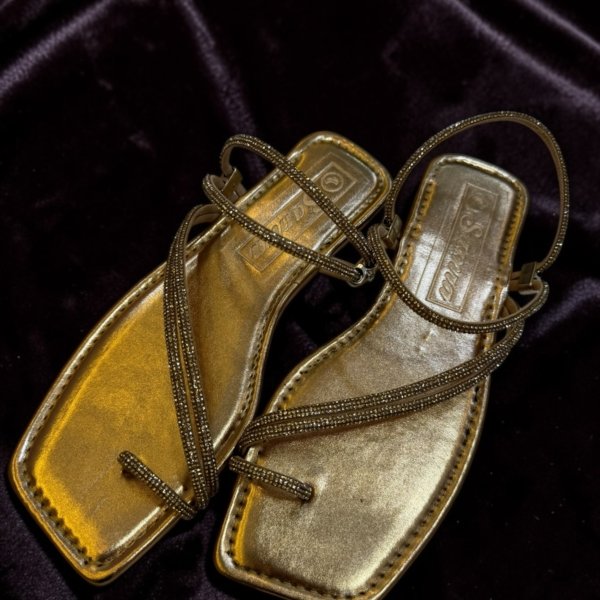 Shimmering Strappy Sandals